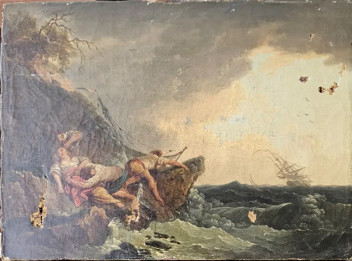 Marine, Joseph Vernet, XVIIIes, 35 x 22 cm, Collection particulière