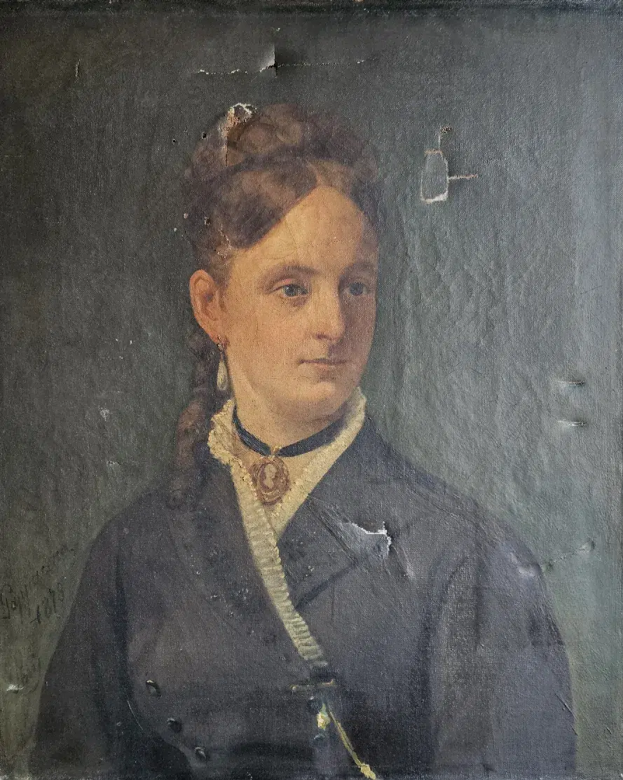 Portait de femme, XIXes, 80 x 50 cm, Collection particulière